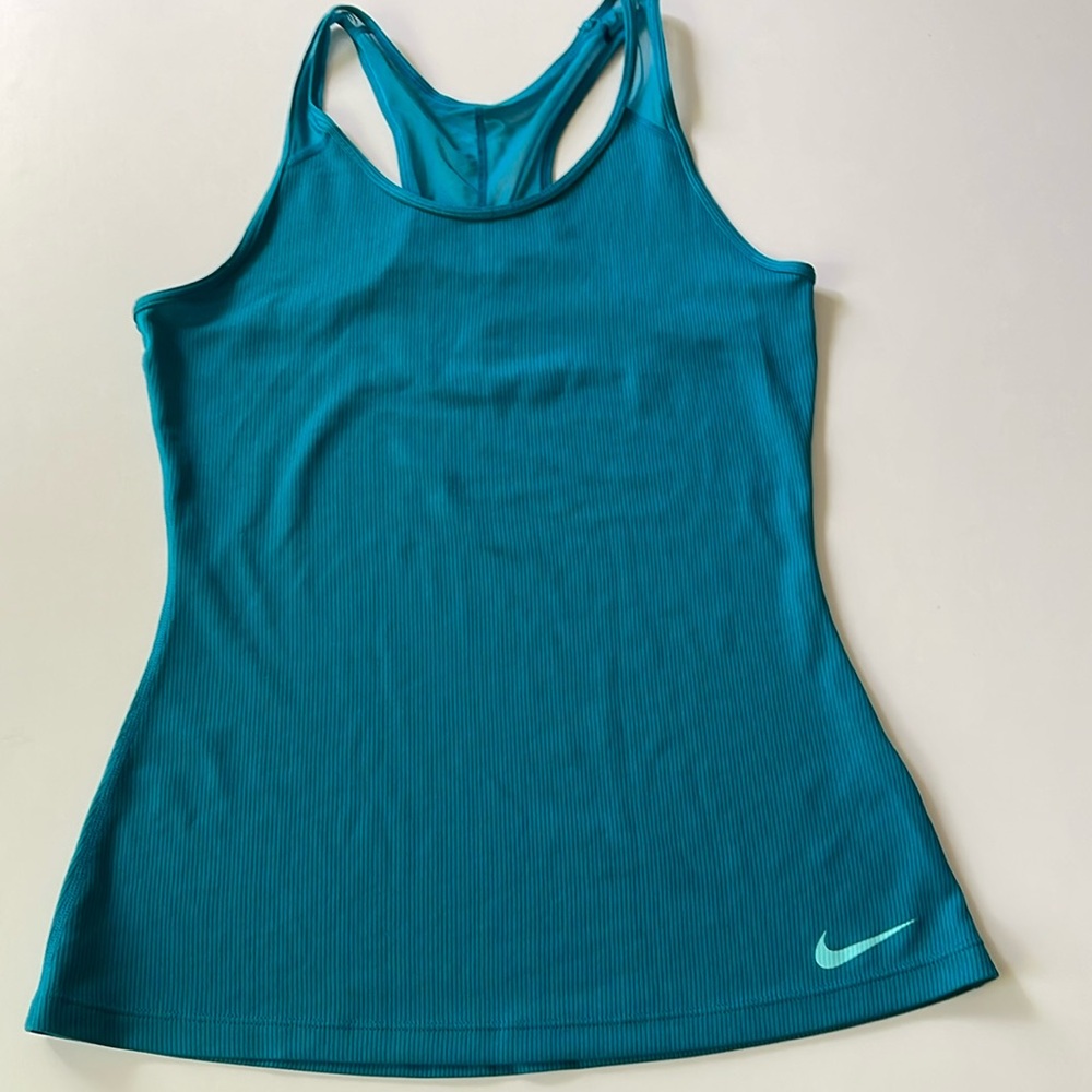 Nike Small Tank Top Teal DRI-FIT Activewear Women